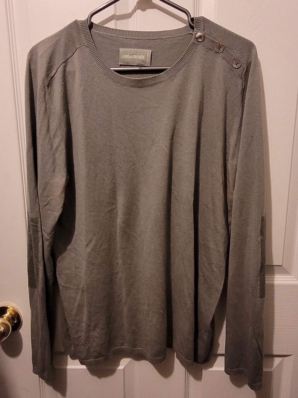 Ptp 22 - As Is Some Discoloration Is Armpits - Green Longsleve  Shirt